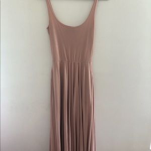 Reformation Mary Cotton Midi Dress in Blush
